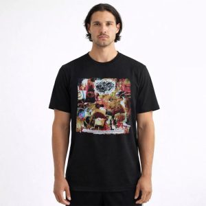 T-SHIRT – EPIPLOENTEROCELE PUSLIQUID WORMCHUNK- COPREMETOPHILIAC OBSESSION WITH CESSPOOL ERUPTION (BLACK)