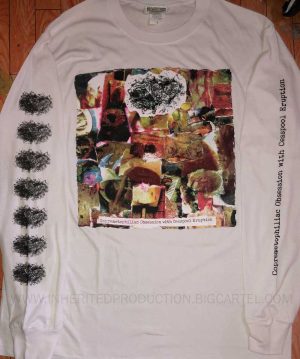 LONGSLEEVE – Epiploenterocele Pusliquid Wormchunk – Copremetophiliac Obsession with Cesspool Eruption (WHITE)