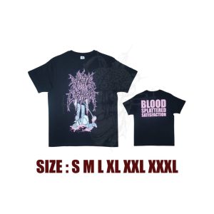 T-SHIRT – WAKING THE CADAVER – Blood Splattered Satisfaction – Art 2 (Pink Logo)