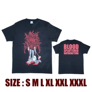 T-SHIRT – WAKING THE CADAVER – Blood Splattered Satisfaction – Art 2 (Red Logo)