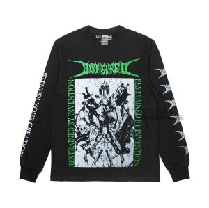 LONGSLEEVE – DISFIGURED – Restrained By Invention – GREEN LOGO