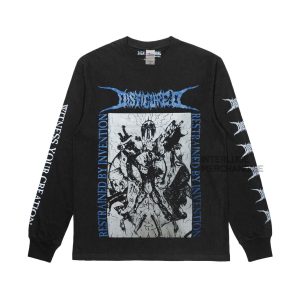 LONGSLEEVE - DISFIGURED - Restrained By Invention - BLUE LOGO